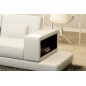 Canapé d'angle en cuir italien 6/7 places LOFT, blanc, angle gauche Canapé d'angle en cuir italien 6/7 places LOFT, blanc, angle gauche