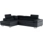 Canapé d'angle convertible en simili cuir 5 places, ANVERS SIMILI, noir, angle gauche Canapé d'angle convertible en simili cuir 5 places, ANVERS SIMILI, noir, angle gauche