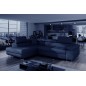 Canapé d'angle convertible en simili cuir 5 places, ANVERS SIMILI, bleu foncé, angle gauche Canapé d'angle convertible en simili cuir 5 places, ANVERS SIMILI, bleu foncé, angle gauche