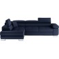 Canapé d'angle convertible en simili cuir 5 places, ANVERS SIMILI, bleu foncé, angle gauche Canapé d'angle convertible en simili cuir 5 places, ANVERS SIMILI, bleu foncé, angle gauche