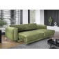 Canapé 3/4 places convertible et espace de rangement - vert - en tissu de qualité luxe, ELSA