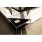 Canapé d'angle en cuir italien 6/7 places LOFT, blanc, angle droit