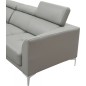 Canapé d'angle - en cuir italien WILLIAM, gris clair, angle gauche (vu de face), 4/5 places Canapé d'angle - en cuir italien WILLIAM, gris clair, angle gauche (vu de face), 4/5 places
