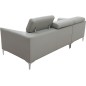 Canapé d'angle en cuir italien WILLIAM, gris clair, angle droit (vu de face), 4/5 places Canapé d'angle en cuir italien WILLIAM, gris clair, angle droit (vu de face), 4/5 places