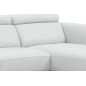 Canapé d'angle en cuir italien WILLIAM, blanc, angle droit (vu de face), 4/5 places Canapé d'angle en cuir italien WILLIAM, blanc, angle droit (vu de face), 4/5 places