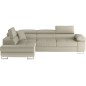 Canapé d'angle convertible en velours cotelé luxe 5 places, avec coffre, beige, angle gauche (vu de face), ANNECY VELOURS COTELE Canapé d'angle convertible en velours cotelé luxe 5 places, avec coffre, beige, angle gauche (vu de face), ANNECY VELOURS COTELE