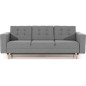 Canapé 3 places convertible - en tissu de qualité gris, ASVENA - Gris clair Canapé 3 places convertible - en tissu de qualité gris, ASVENA - Gris clair