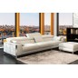 Canapé droit en cuir italien 4 places SUEDO, blanc (sans la partie pouf de 85 cm) Canapé droit en cuir italien 4 places SUEDO, blanc (sans la partie pouf de 85 cm)