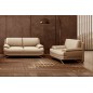Ensemble de 2 canapés 3+2 : Canapé 3 places + canapé 2 places, en cuir LUXE italien MARINI, beige Ensemble de 2 canapés 3+2 : Canapé 3 places + canapé 2 places, en cuir LUXE italien MARINI, beige