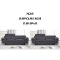 Solde paiement commande: 2 Canapés 3 places en cuir italien buffle ITALINA, noir avec surpiqure noir, OPTION CUIR EPAIS, 6x sans