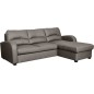 Canapé d'angle convertible en cuir de luxe italien , 4 places VALINO, taupe, angle droit Canapé d'angle convertible en cuir de luxe italien , 4 places VALINO, taupe, angle droit