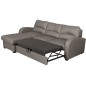 Canapé d'angle convertible - cuir luxe italien, 4 places VALINO, taupe, angle gauche Canapé d'angle convertible - cuir luxe italien, 4 places VALINO, taupe, angle gauche