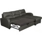 Canapé d'angle convertible en cuir de luxe italien , 4 places VALINO, gris foncé, angle droit Canapé d'angle convertible en cuir de luxe italien , 4 places VALINO, gris foncé, angle droit
