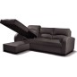 Canapé d'angle convertible - cuir luxe italien, 4 places VALINO, chocolat, angle gauche Canapé d'angle convertible - cuir luxe italien, 4 places VALINO, chocolat, angle gauche