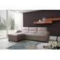 Canapé d'angle convertible - cuir luxe italien, 4 places VALINO, beige, angle gauche Canapé d'angle convertible - cuir luxe italien, 4 places VALINO, beige, angle gauche