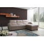 Canapé d'angle convertible en cuir de luxe italien , 4 places VALINO, beige, angle droit Canapé d'angle convertible en cuir de luxe italien , 4 places VALINO, beige, angle droit