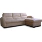 Canapé d'angle convertible en cuir de luxe italien , 4 places VALINO, beige, angle droit Canapé d'angle convertible en cuir de luxe italien , 4 places VALINO, beige, angle droit