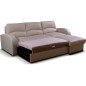Canapé d'angle convertible en cuir de luxe italien , 4 places VALINO, beige, angle droit Canapé d'angle convertible en cuir de luxe italien , 4 places VALINO, beige, angle droit