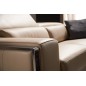 Canapé 2 places en cuir italien buffle LUXY, beige