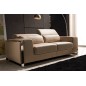 Ensemble de 2 canapés 2 places en cuir italien buffle LUXY, beige Ensemble de 2 canapés 2 places en cuir italien buffle LUXY, beige