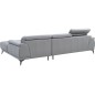 Canapé d'angle en cuir luxe italien 4/5 places BARI, gris clair, angle droit Canapé d'angle en cuir luxe italien 4/5 places BARI, gris clair, angle droit