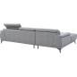Canapé d'angle en cuir luxe italien 4/5 places - BARI, gris clair, angle gauche Canapé d'angle en cuir luxe italien 4/5 places - BARI, gris clair, angle gauche