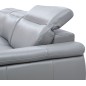 Canapé d'angle en cuir luxe italien 4/5 places - BARI, gris clair, angle gauche Canapé d'angle en cuir luxe italien 4/5 places - BARI, gris clair, angle gauche