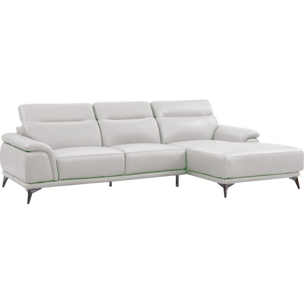 Canapé d'angle en cuir luxe italien 4/5 places BARI, blanc, angle droit Canapé d'angle en cuir luxe italien 4/5 places BARI, blanc, angle droit