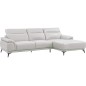 Canapé d'angle en cuir luxe italien 4/5 places BARI, blanc, angle droit Canapé d'angle en cuir luxe italien 4/5 places BARI, blanc, angle droit