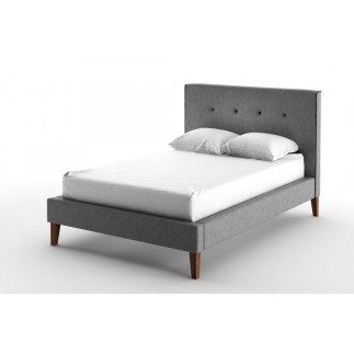 lit en tissu de qualité ARISTO, gris