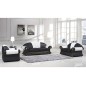 Fauteuil 1 place en cuir LUXE italien BRISTOL, noir et blanc Fauteuil 1 place en cuir LUXE italien BRISTOL, noir et blanc