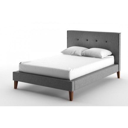 lit en tissu de qualité ARISTO, gris
