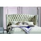 Lit design de luxe PRINCESSE, avec sommier à lattes, écru 160x200 Lit design de luxe PRINCESSE, avec sommier à lattes, écru 160x200
