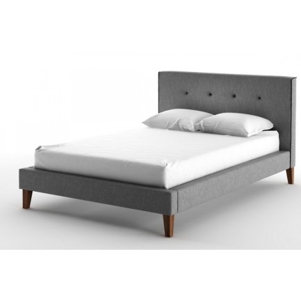 lit en tissu de qualité ARISTO, gris