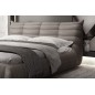 Lit design en velours de luxe BERELO, avec sommier à lattes gris (foncé), 160x200 Lit design en velours de luxe BERELO, avec sommier à lattes gris (foncé), 160x200