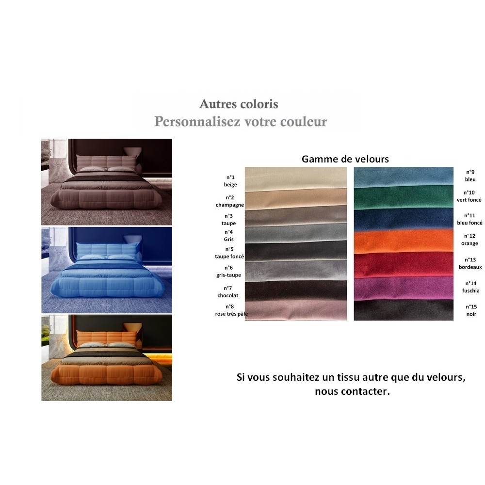 Lit design en velours de luxe BERELO, avec sommier à lattes, couleur perssonalisée, 180x200, Personnalisé Lit design en velours de luxe BERELO, avec sommier à lattes, couleur perssonalisée, 180x200, Personnalisé