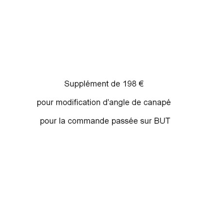 Supplément de 198 € pour modification d'angle de canapé et livraison du nouveau canapé