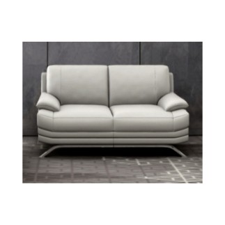 Canapé 2 places en cuir LUXE italien MARINI, gris clair