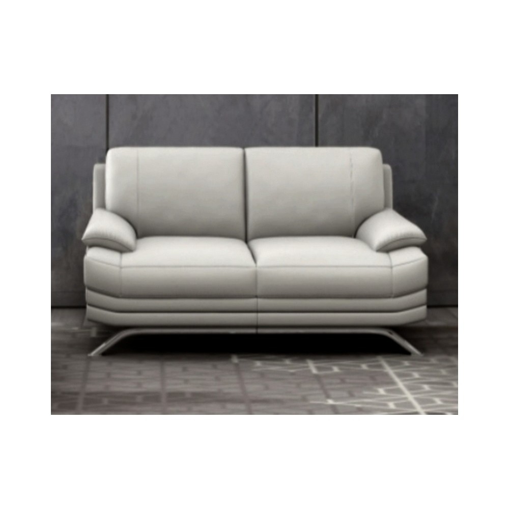 Canapé 2 places en cuir LUXE italien MARINI, gris clair Canapé 2 places en cuir LUXE italien MARINI, gris clair