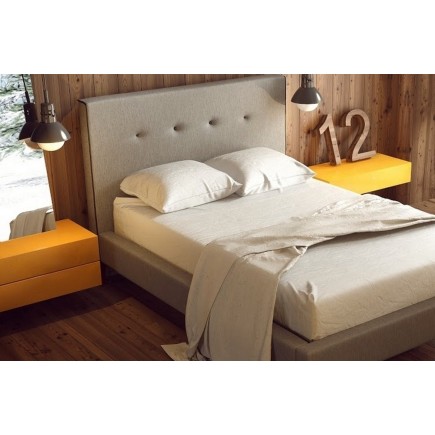 lit en tissu de qualité ARISTO, beige, 140x200