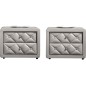 Ensemble de 2 chevets de belle qualité DORY, gris clair Ensemble de 2 chevets de belle qualité DORY, gris clair