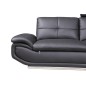Canapé d'angle en cuir buffle italien de luxe 6/7 places, BELLALIGNA, noir, angle droit Canapé d'angle en cuir buffle italien de luxe 6/7 places, BELLALIGNA, noir, angle droit