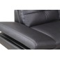 Canapé d'angle en cuir buffle italien de luxe 6/7 places BELLALIGNA, noir, angle gauche Canapé d'angle en cuir buffle italien de luxe 6/7 places BELLALIGNA, noir, angle gauche