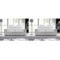 Ensemble de 2 canapé 2 places en cuir Prestige luxe haut de gamme italien MATIGNON, blanc, 2 canapés 2 places