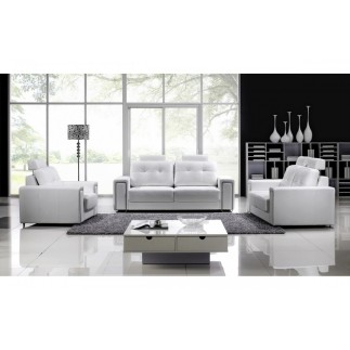 Fauteuil une place en cuir Prestige luxe haut de gamme italien MATIGNON, blanc