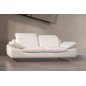 Ensemble : canapé 2 places + fauteuil en cuir supérieur luxe haut de gamme italien, TORINO, blanc Ensemble : canapé 2 places + fauteuil en cuir supérieur luxe haut de gamme italien, TORINO, blanc