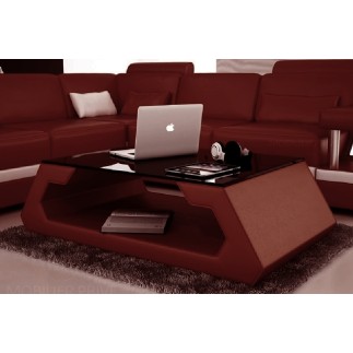Table basse design ALMA, bordeaux