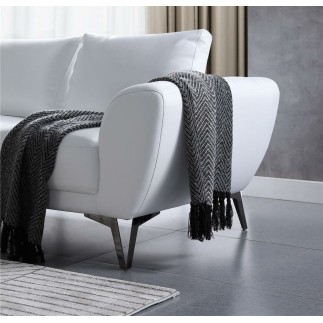 Ensemble canapé 3 places et 2 places et fauteuil en cuir italien vachette ALBERTO, couleur GRIS FONCE