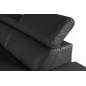 Canapé d'angle relax en 100% tout cuir épais de luxe italien avec relax électrique, 5/6 places KASTER, noir, angle droit