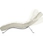Chaise longue réglable multipositions, en cuir de luxe italien, SWEET, blanc cassé Chaise longue réglable multipositions, en cuir de luxe italien, SWEET, blanc cassé